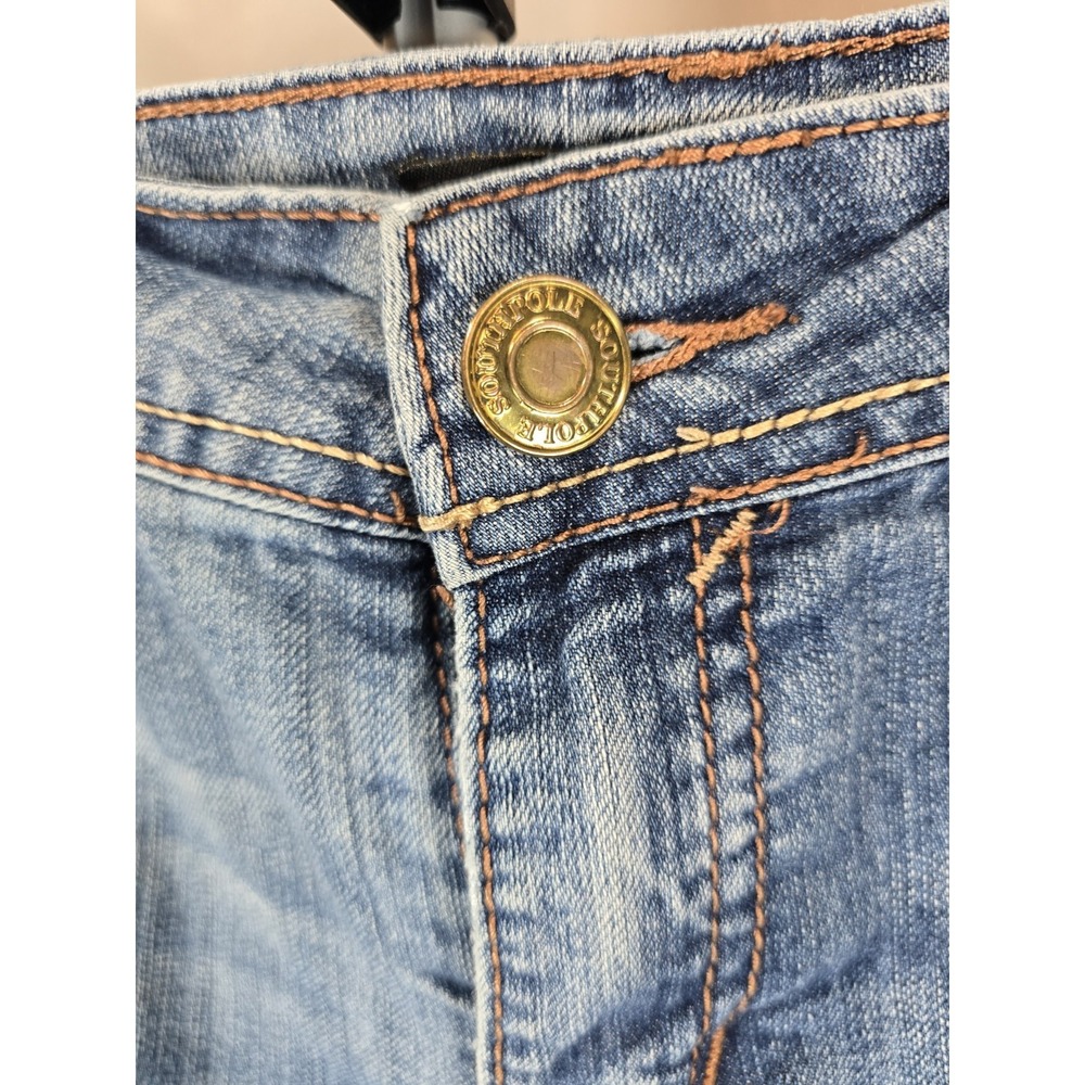 Southpole Distressed Studded Denim Shorts Women's Size 9 Blue Y2K - Picture 3 of 4